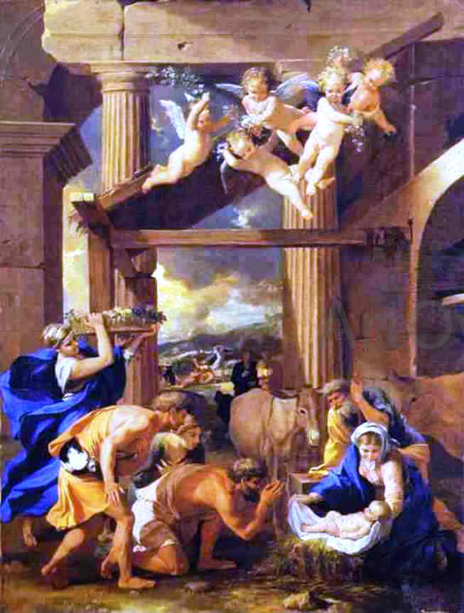 Nicolas Poussin Adoration of the Shepherds Art Print – printoyster.com