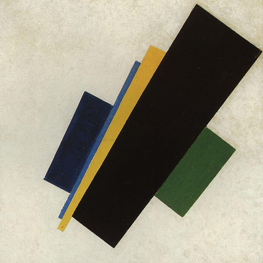 LuxHomeDecor Quadro su Tela con Telaio in Legno Kazimir Malevich Suprematism 80x60 CM