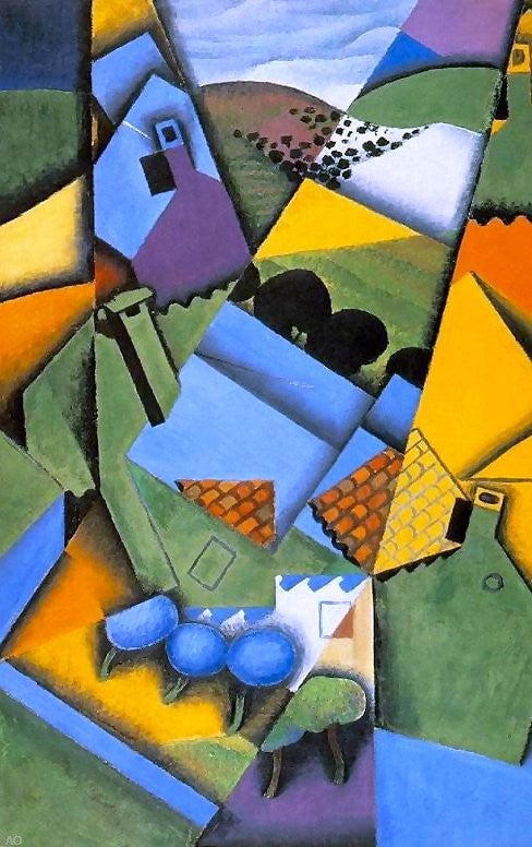  Juan Gris Landscape at Ceret - Art Print