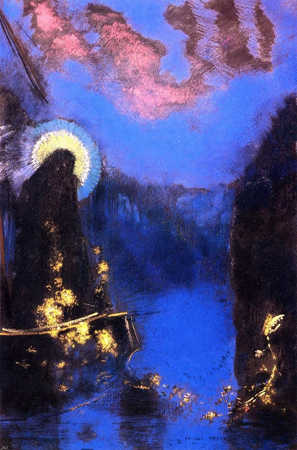  Odilon Redon The Boat (also known as Virgin with Corona) - Art Print