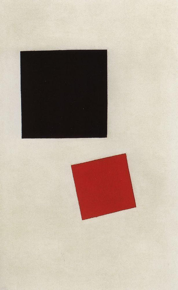  Kazimir Malevich Black Square and Red Square - Art Print