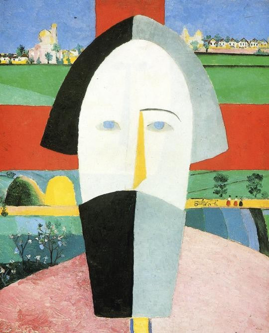  Kazimir Malevich Head of a Peasant - Art Print