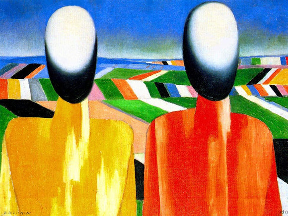  Kazimir Malevich Peasants - Art Print