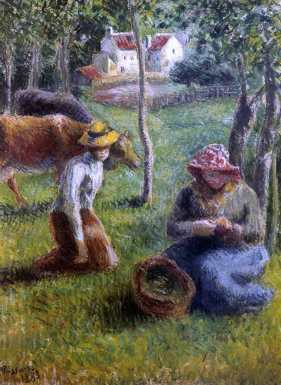  Camille Pissarro Cowherd - Art Print