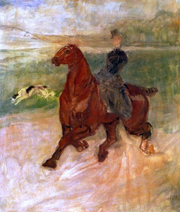  Henri De Toulouse-Lautrec Horsewoman and Dog - Art Print