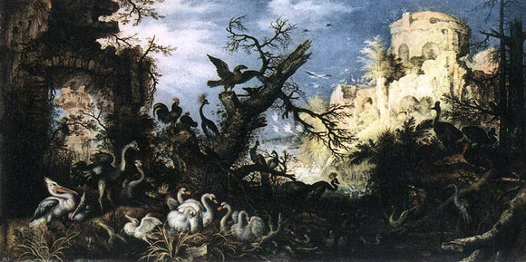  Roelandt Jacobszoon Savery Landscape with Birds - Art Print