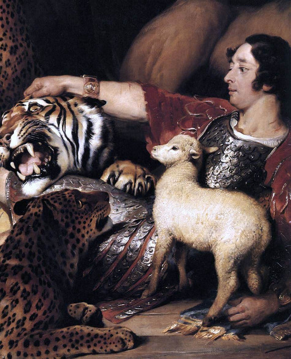  Sir Edwin Henry Landseer Isaac van Amburgh and his Animals (detail) - Art Print