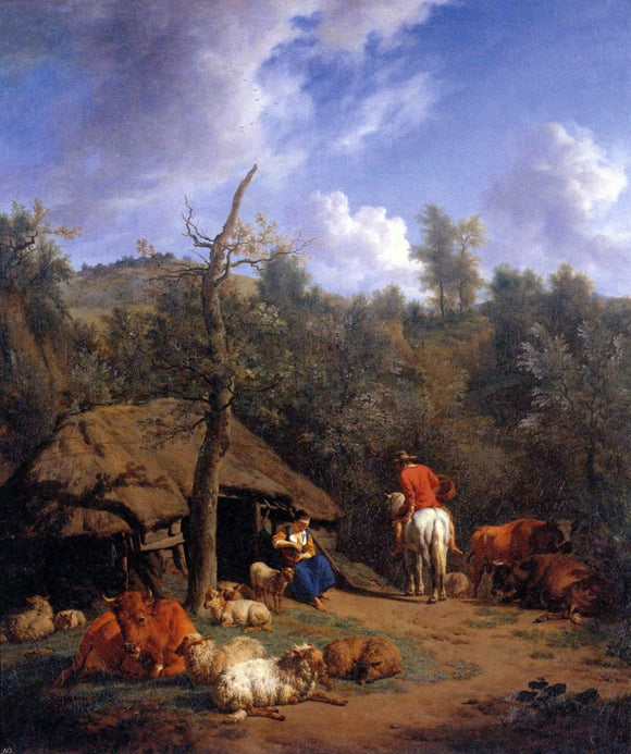  Adriaen Van de Velde The Hut - Art Print