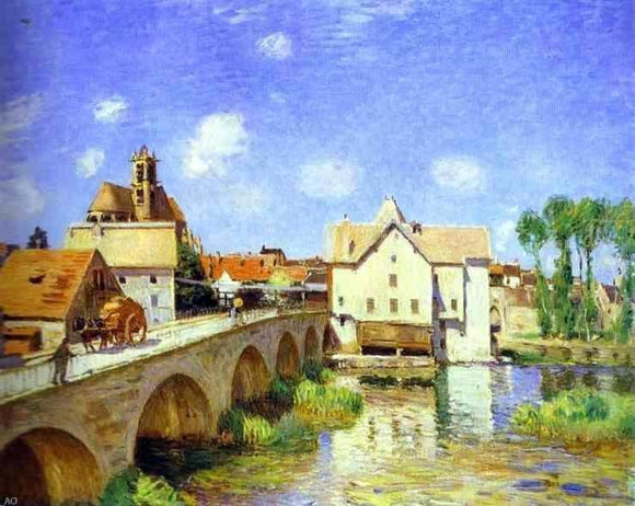  Alfred Sisley The Bridge at Moret - Art Print