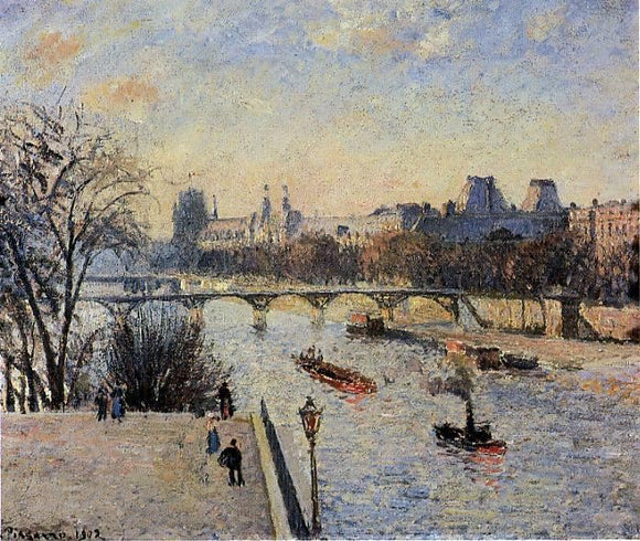  Camille Pissarro The Louvre - Art Print