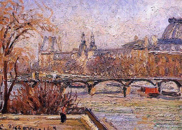  Camille Pissarro The Louvre - Morning - Art Print