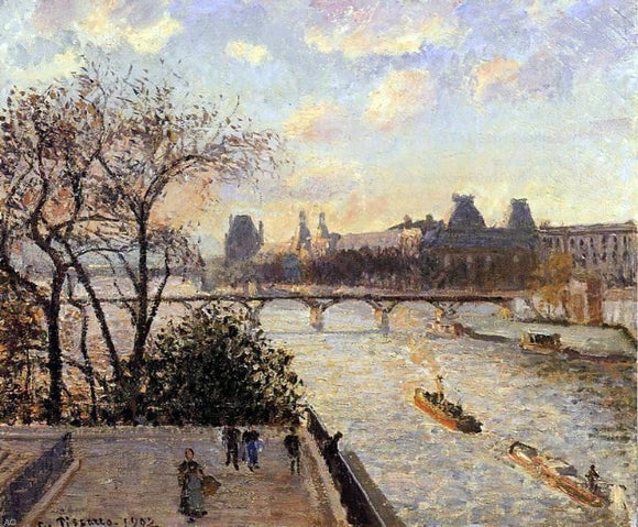  Camille Pissarro The Louvre and the Seine from the Pont-Neuf - Art Print