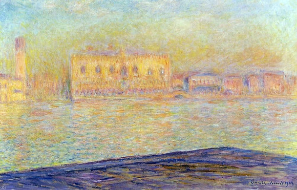  Claude Oscar Monet The Doges' Palace Seen from San Giorgio Maggiore (also known as San Giorgio) - Art Print