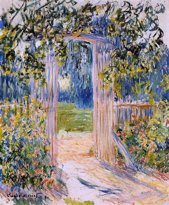  Claude Oscar Monet A Garden Gate - Art Print