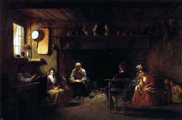  Eastman Johnson Sunday Morning - Art Print