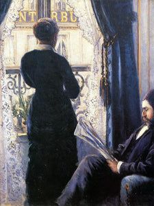  Gustave Caillebotte Interior (also known as View across the Balcony) - Art Print