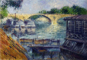  Gustave Loiseau Boats on the Seine - Art Print