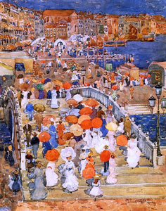  Maurice Prendergast Ponte della Paglia (also known as Marble Bridge) - Art Print