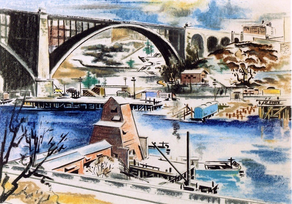  Preston Dickinson Harlem River - Art Print