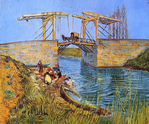  Vincent Van Gogh The Langlois Bridge at Arles with Women Washing (also known as Bridge at Arles (Women Washing)) - Art Print