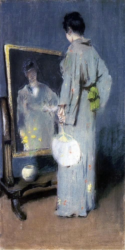  William Merritt Chase Making Her Toilet (also known as At Her Toilet) - Art Print