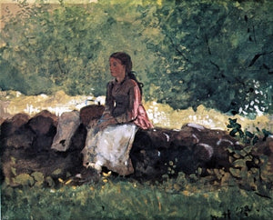  Winslow Homer On the Fence - Art Print