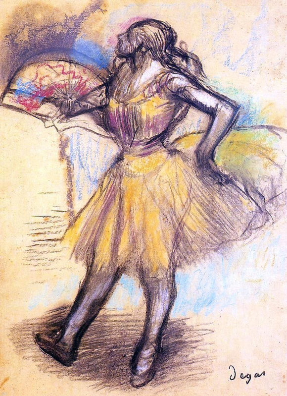  Edgar Degas Dancer with a Fan (study) - Art Print