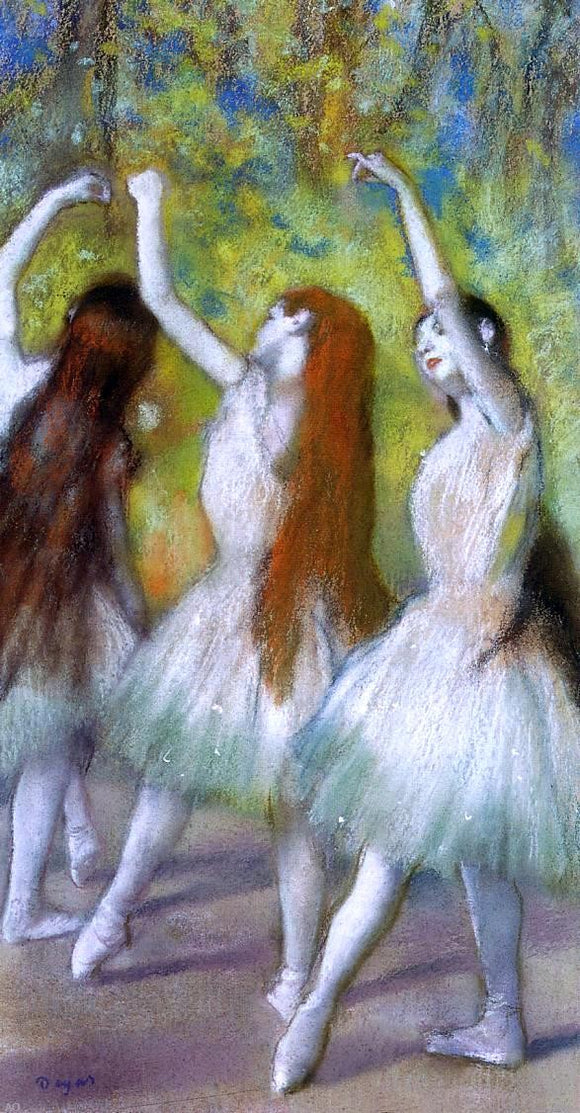  Edgar Degas Dancers in Green - Art Print