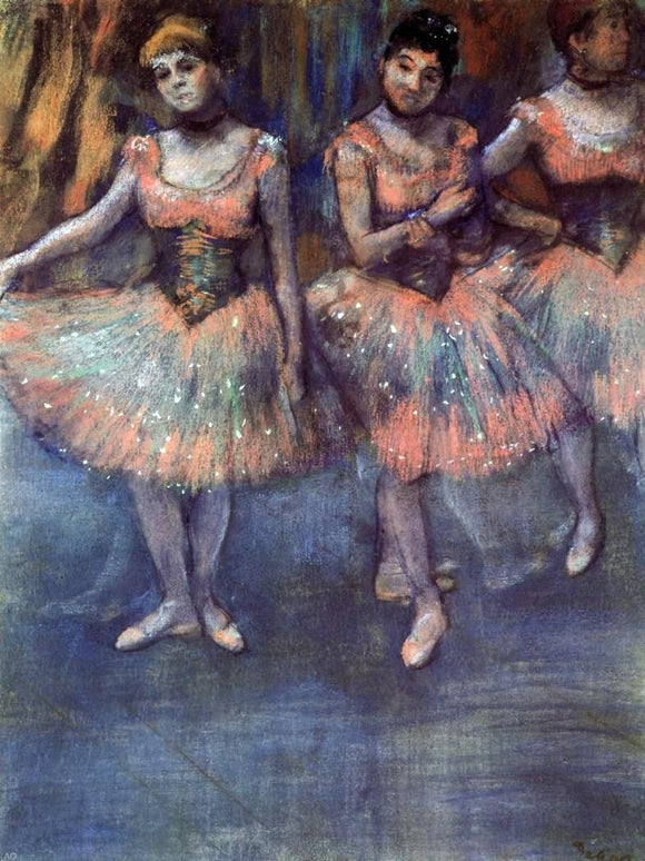  Edgar Degas Three Dancers before Exercise - Art Print