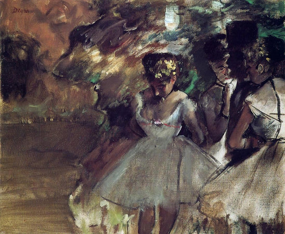  Edgar Degas Three Dancers behind the Scenes - Art Print