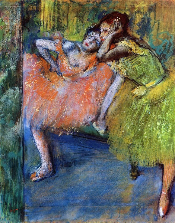  Edgar Degas Two Dancers in the Studio - Art Print