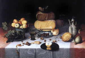  Floris Claesz Van Dijck Laid Table with Cheeses and Fruit - Art Print