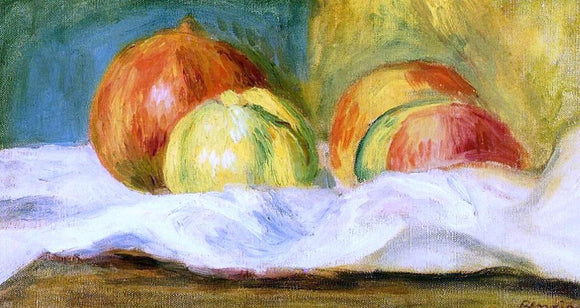  Pierre Auguste Renoir Still Life with Apples and Pomegranates - Art Print