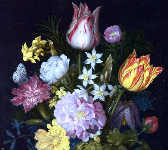  The Elder Ambrosius Bosschaert Flowers in a Vase [detail #1] - Art Print