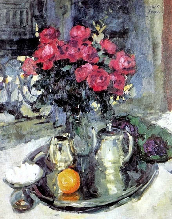  Constantin Alexeevich Korovin Roses and Violets - Art Print