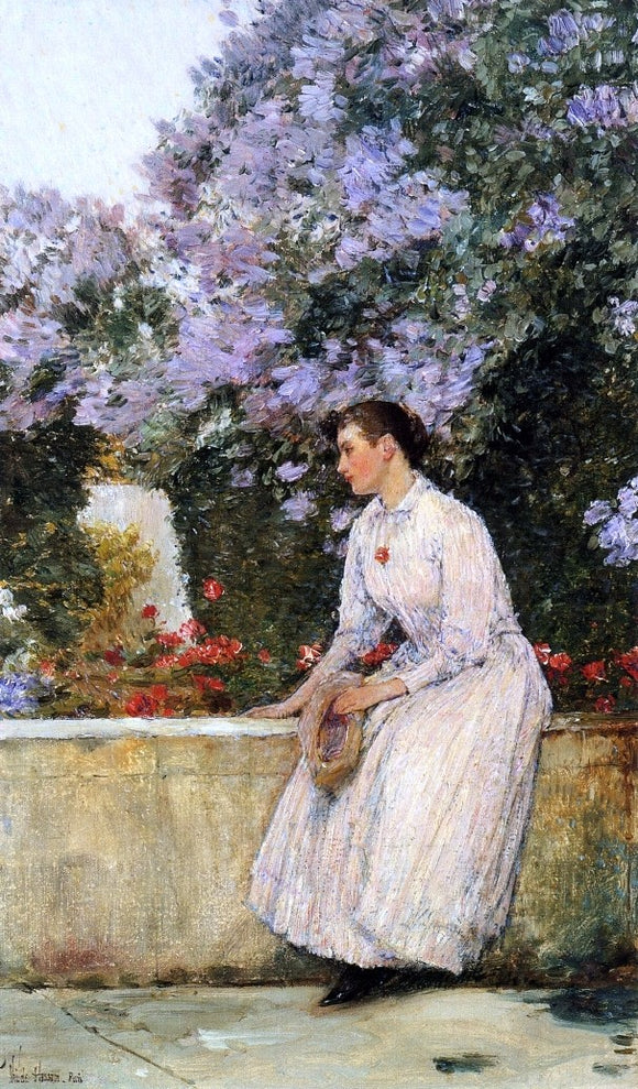  Frederick Childe Hassam In the Garden - Art Print