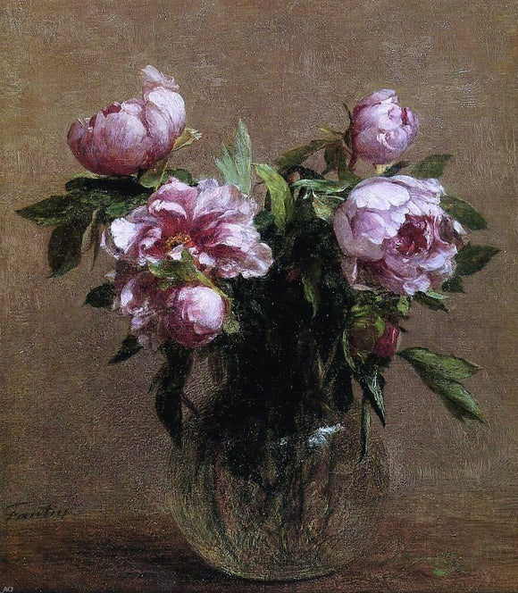  Henri Fantin-Latour Vase of Peonies - Art Print