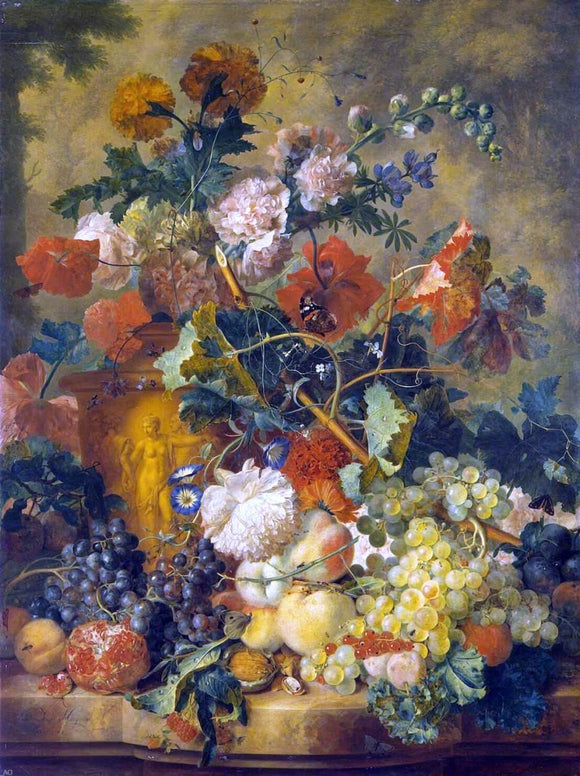  Jan Van Huysum Flowers and Fruit - Art Print