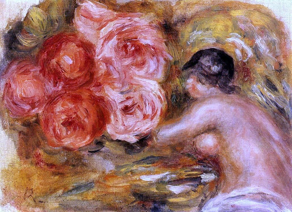  Pierre Auguste Renoir Roses and Study of Gabrielle - Art Print