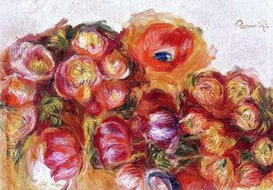  Pierre Auguste Renoir Study of Flowers - Anemones and Tulips - Art Print