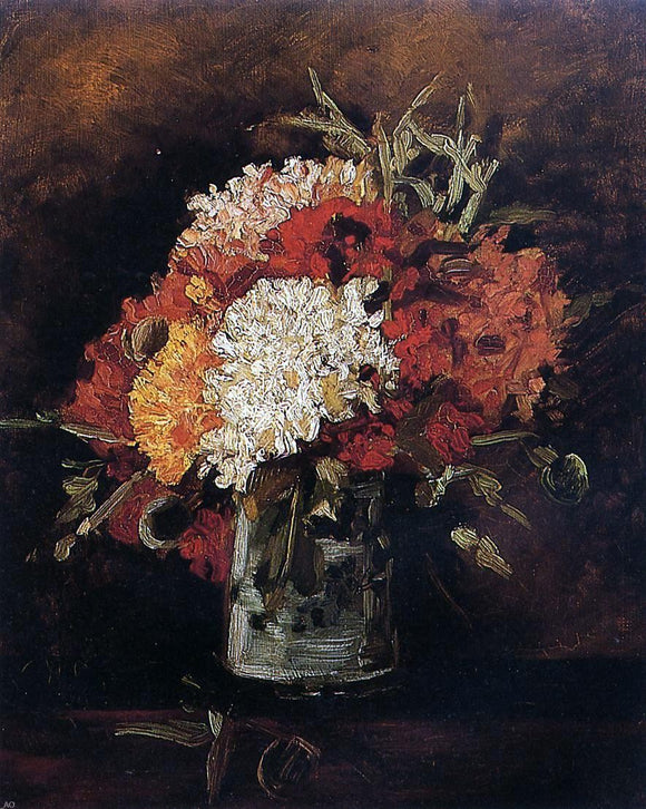  Vincent Van Gogh Vase with Carnations - Art Print