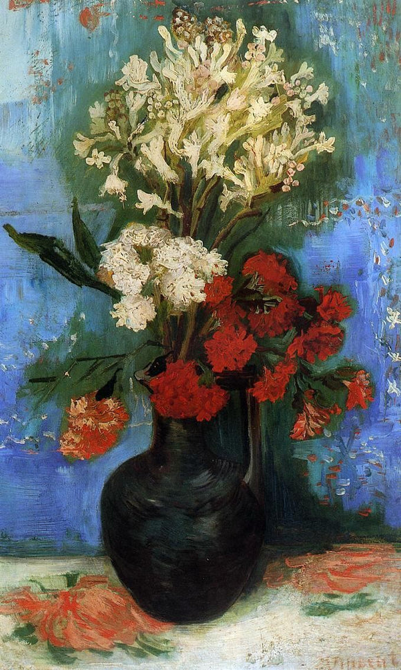  Vincent Van Gogh Vase with Carnations and Other Flowers - Art Print