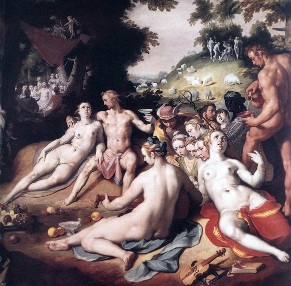  Cornelis Van Haarlem The Wedding of Peleus and Thetis (detail) - Art Print