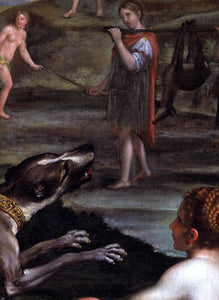  Domenichino Diana and her Nymphs (detail) - Art Print