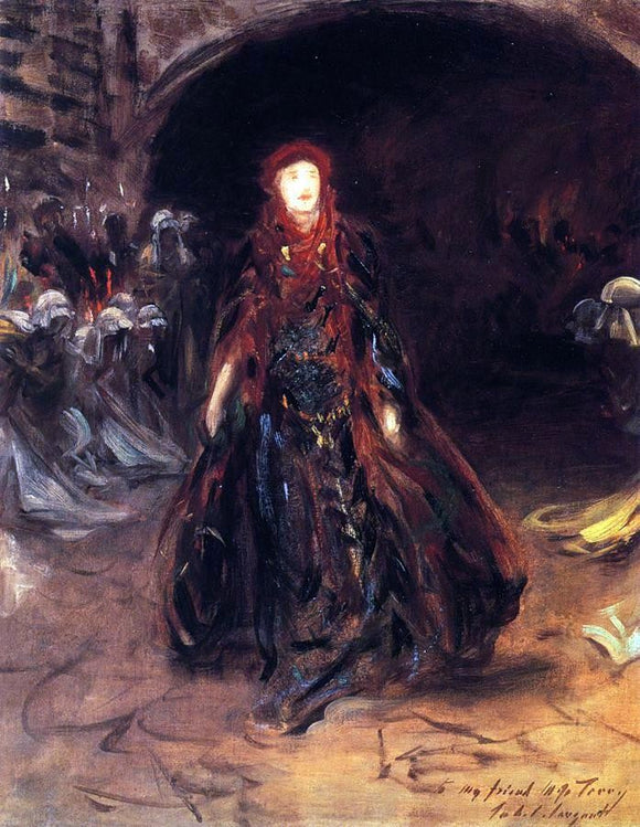  John Singer Sargent Ellen Terry as Lady Macbeth (sketch) - Art Print