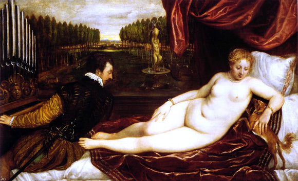  Titian Venus with Organist - Art Print