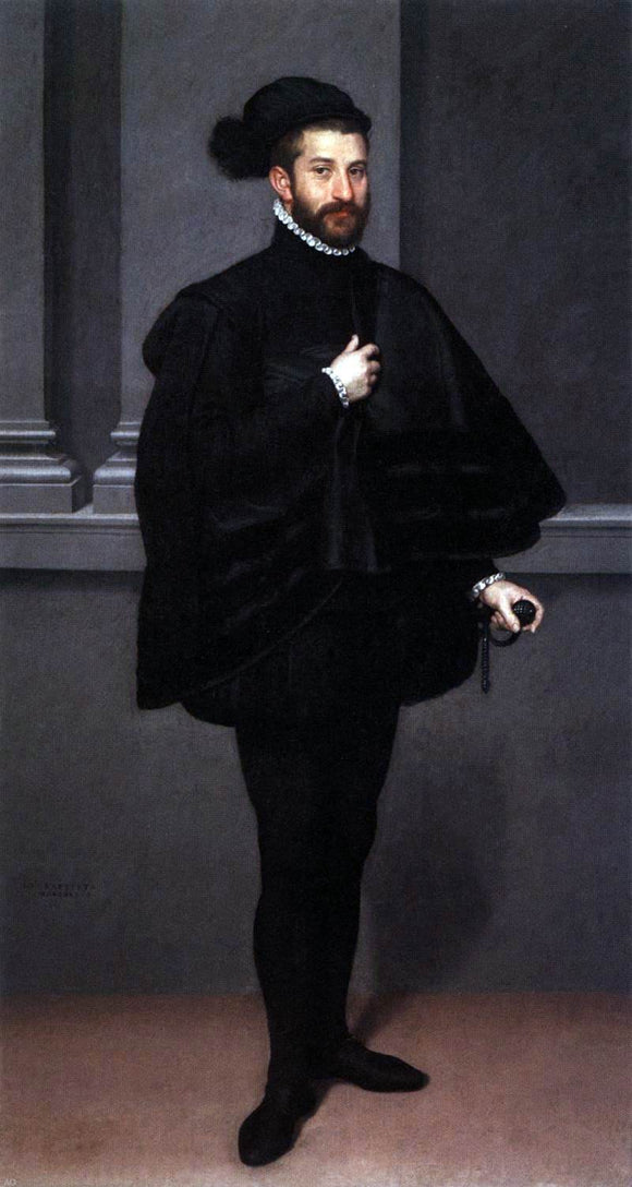  Giovanni Battista Moroni The Black Knight - Art Print