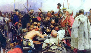  Ilia Efimovich Repin The Reply of the Zaporozhian Cossacks to Sultan Mahmoud IV - Art Print