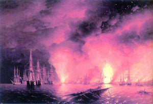  Ivan Constantinovich Aivazovsky Battle near Sinop - Art Print