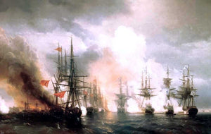  Ivan Constantinovich Aivazovsky Battle near Sinop (during daylight hours version) - Art Print